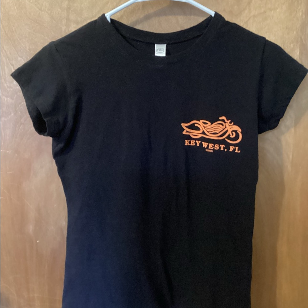 KEY WEST BLACK Cap Sleeve HARLEY DAVIDSON SHIRT-SIZE L